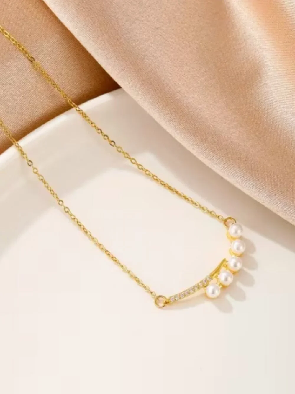 14K Gold Womens 1ct Diamond Natural Pearl Necklace Ladies New 14K Silver Jewelry